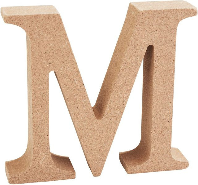 VBS MDF-Holz Buchstabe M in Braun - Bild 1