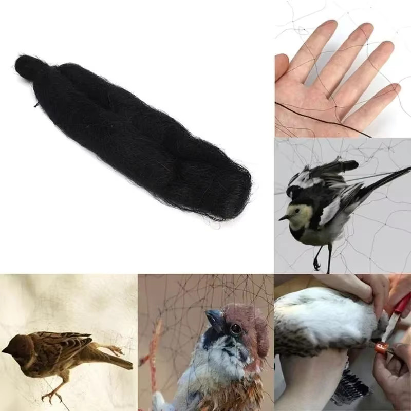 Schutznetz gegen Vögel für den Garten und Obstbau, 15 m Mesh-Netz, Schwarz - Bild 3