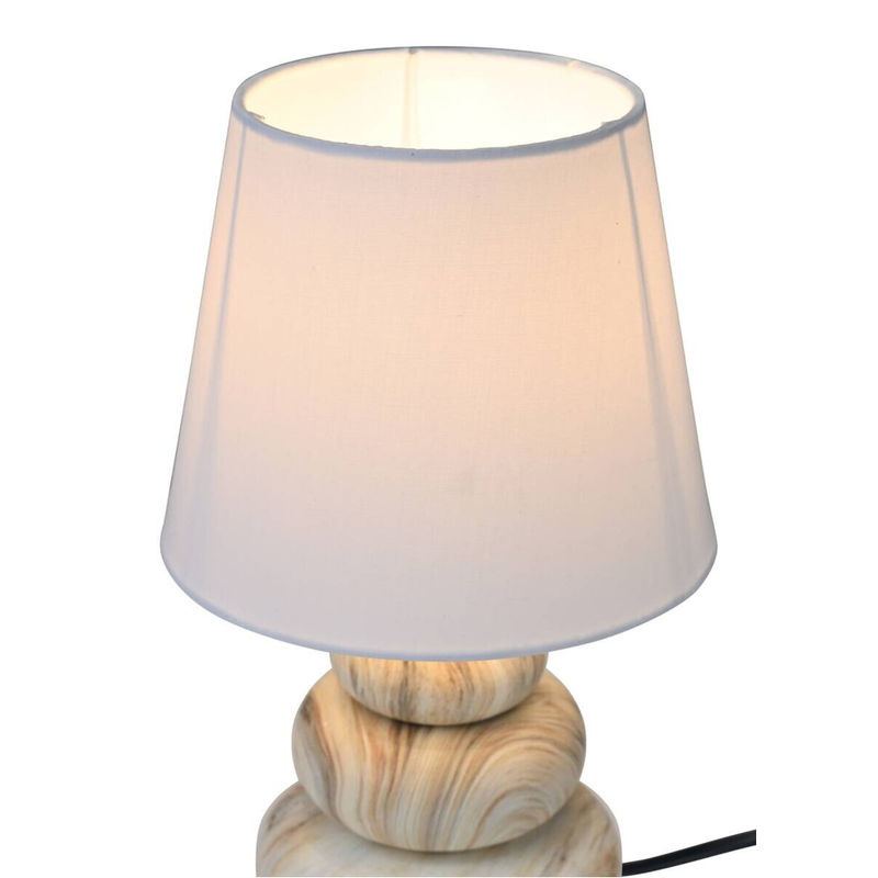 Pocoline Keramik Tischleuchte Adriana in Beige, Braun und Weiß mit E14 Fassung, B/H/T: 16,5 x 17,5 x 16,5 cm - Bild 3