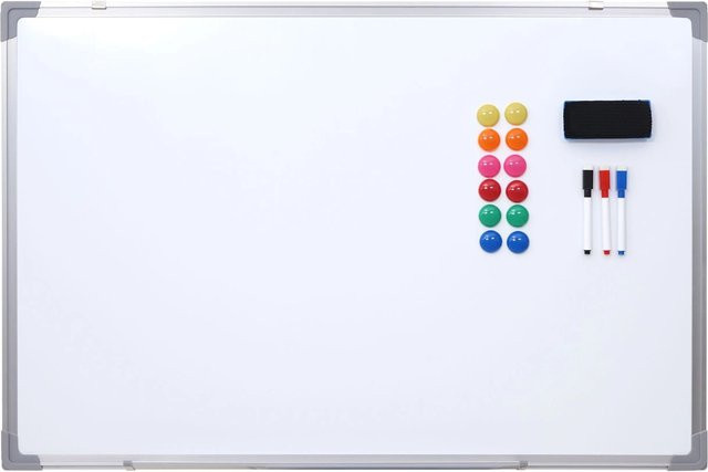PROREGAL Whiteboard Weiß mit Zubehör, Wandmontage, B: 60 cm, H: 90 cm, T: 2 cm - Bild 1