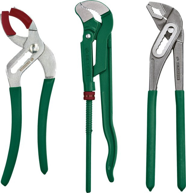 Parkside Sanitärzangen-Set aus Stahl, 3-teilig, Multicolor - Bild 1