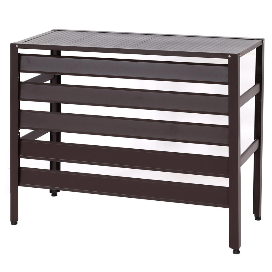 MCW Alu Verkleidung für Klimaanlage oder Wärmepumpe K59 als Abdeckung und Schutzgitter in Braun, H x B x T: 73 x 90 x 38 cm - Bild 3