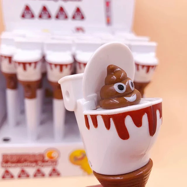 3er Set TWBEB Kugelschreiber mit lustigem Cartoon-Poop-Design in Mehrfarbig für Kinder und Studenten - Bild 1
