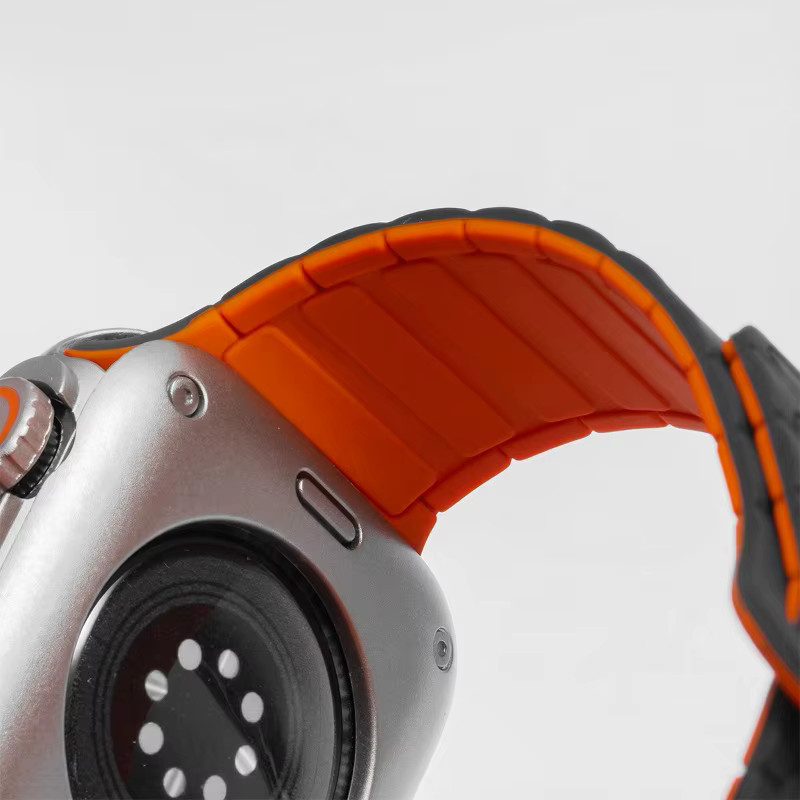 CAOWTAN Uhrenarmband Silikon, Schwarz, für Apple Watch - Bild 2