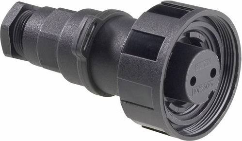 Bulgin PX0731/S Rundstecker Buchse PX Serie, gerade, 3 Pol, schwarz - Bild 1
