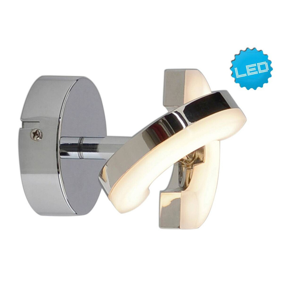 Näve LED Wand- und Deckenspot Affi in Chrom, verstellbar, B/H/T: 13,5 x 9 x 8 cm - Bild 2