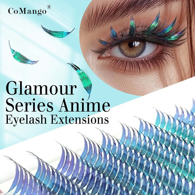 CoMango Spire Lashes Wimpern, grün, glänzend, Unisex - Bild 1