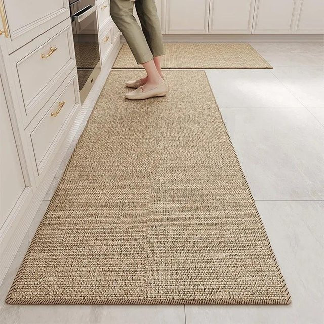 HGHT Küchenläufer Beige, Waschbarer Teppich im minimalistischen Stil, B/T: 80 x 50 cm - Bild 1