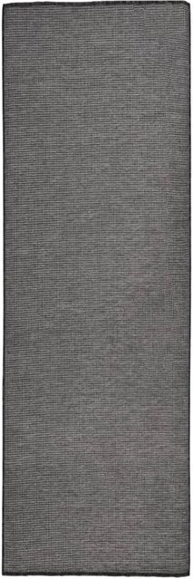 vidaXL Outdoorteppich Flachgewebe aus Polypropylen in Grau für Terrasse, Balkon und Außenbereich B: 80 cm, T: 250 cm - Bild 1