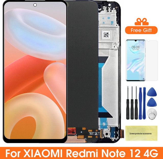 Xiaomi Redmi Note 12 4G LCD-Display mit 6,67 Zoll Touchscreen in Schwarz - Bild 1