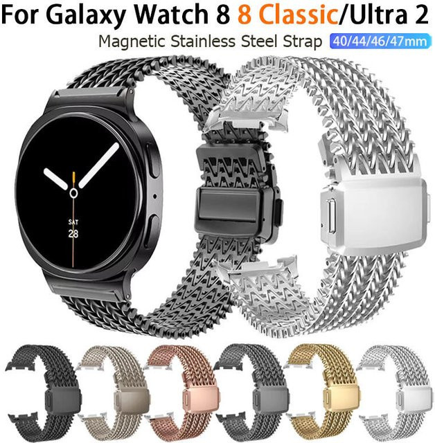 Samsung Uhrenarmband Edelstahl, Milanaise, Silber, Unisex - Bild 1