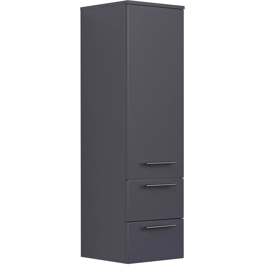 Posseik Bad-Hochschrank Anthrazit mit Soft-Close-Türen und internen Regalen, Breite: 35,2 cm, Höhe: 120 cm - Bild 2
