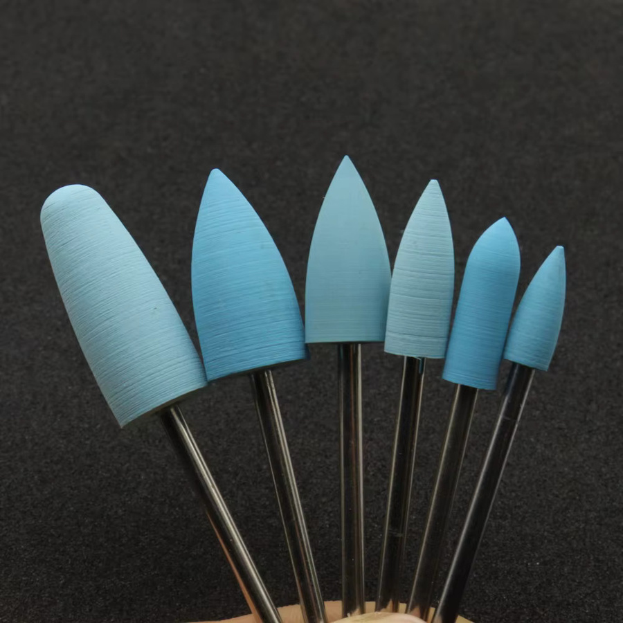 Easy Nail Nagelbohrer-Set, 6-teilig, Silikon-Nagelpolier-Bits, 2,35 mm Schaft - Bild 2
