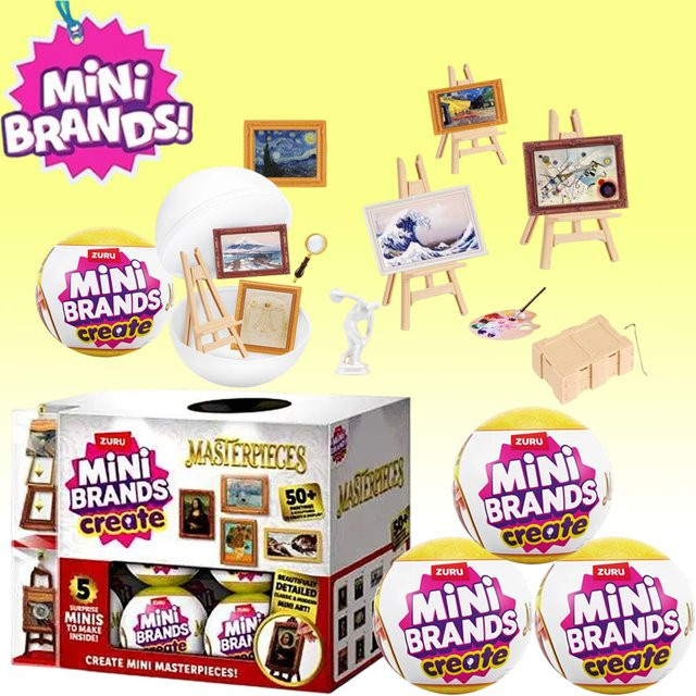 ZURU 5 Surprise Mini Brands Meisterwerke Erstellen, Mystery Box, ab 3 Jahre - Bild 1