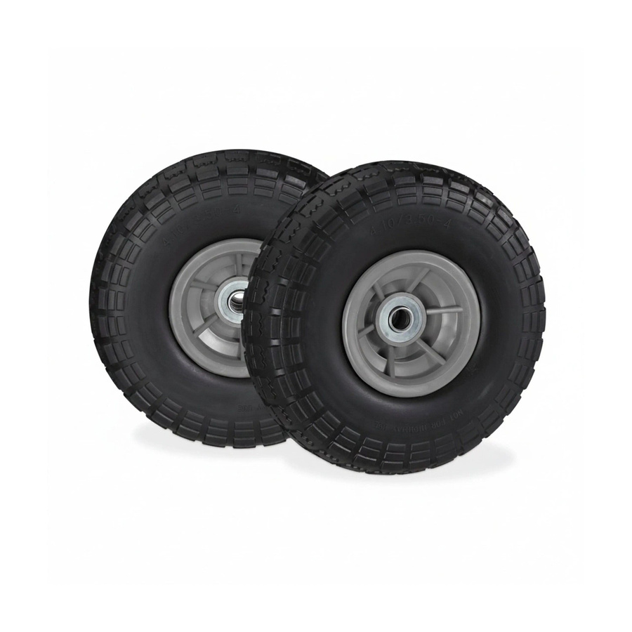Relaxdays Sackkarrenrad 2er Set aus PU in Schwarz und Grau, pannensicher, Durchmesser: 26 cm, Breite: 8,5 cm, Gewicht: 850 g - Bild 2