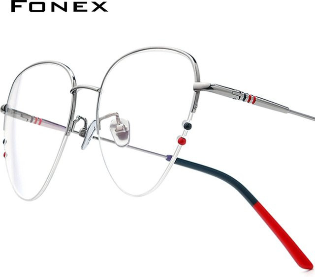 FONEX Korrektionsbrille, halbrandlos, oval, Titan, Damen - Bild 1