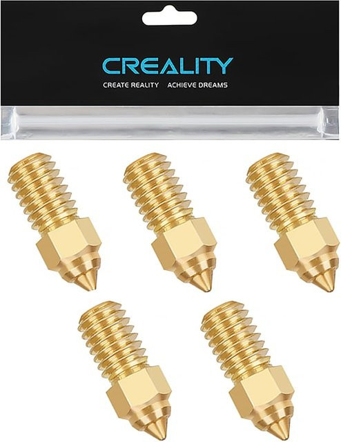 Creality Ender 3 V3 SE Hochgeschwindigkeits-Messingdüsen 0,4 mm, 5er Set, Gold, M6 Hotend-Extruderdüse für Ender 5 S1 und Ender 7 3D-Drucker - Bild 1
