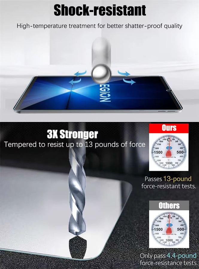 2er-Pack Displayschutzfolie aus gehärtetem Glas für Lenovo Legion y700 Gen 4 (2025), transparent - Bild 3