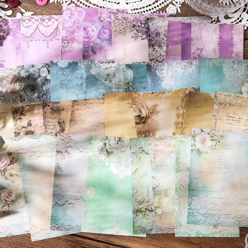 40 Blatt Scrapbook-Papier mit Vintage-Blumen- und Paisley-Motiven für dein DIY-Kunsttagebuch - Bild 2