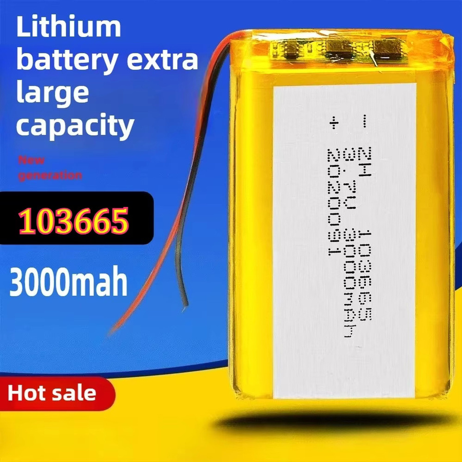 Robinella Wiederaufladbare Polymer-Lithium-Batterie 3000 mAh 3,7 V für LED-Licht, Bluetooth-Lautsprecher, Kamera und GPS-Fahrrekorder - Bild 3