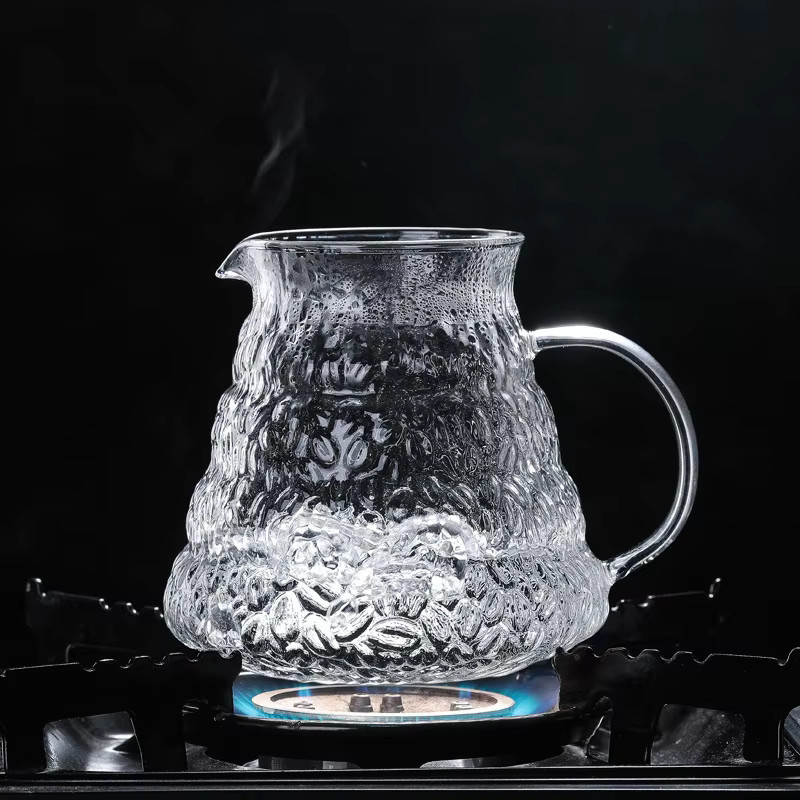 HAVMORE Kaffeekanne aus Glas in Wolkenform, transparent, hitzebeständig, 600 ml - Bild 3