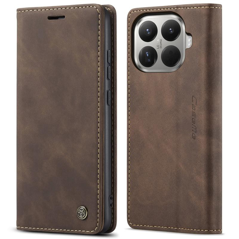 CaseMe Magnetische Retro-Leder-Flip-Wallet-Ständer-Abdeckung für Xiaomi 15T Pro mit Kartensteckplatz in Schwarz, Grün oder Braun - Bild 3