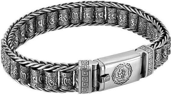Wucifang Jewelry Armband, 925 Silber, Grau, Herren, 20cm - Bild 1
