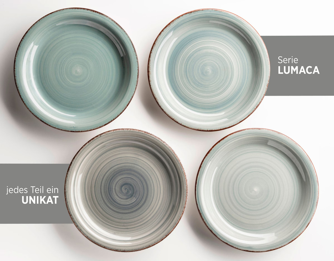 Mäser Tafelservice Lumaca aus Steingut in Multicolour und Blau - Bild 2