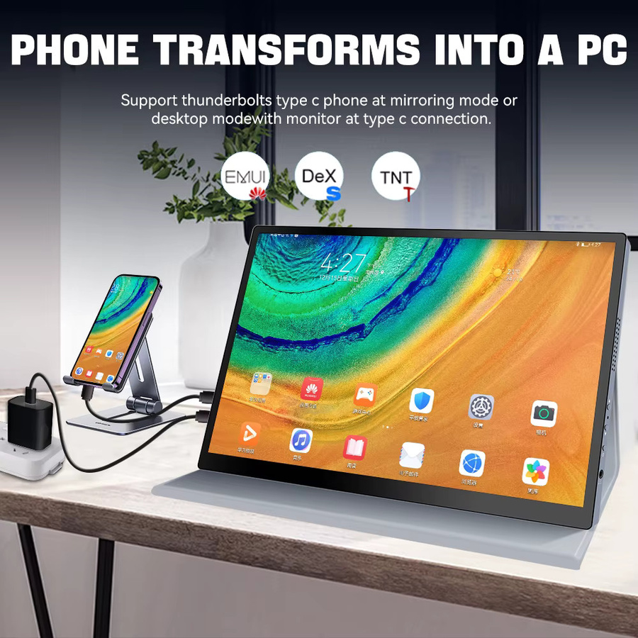 Pisichen OLED 2,5K tragbarer Monitor mit Touchscreen, 10,5 Zoll, QHD, 100 % DCI-P3, Schwarz - Bild 5