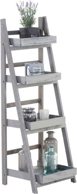 TPFGarden Treppenregal Doro aus Holz in Dunkelbraun, B/T/H: 110,5 x 42,5 x 35,0 cm - Bild 1