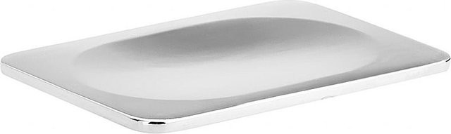 BORGANIC Seifenablage aus Edelstahl und Zink in Chrom, Wandmontage, B/H/T: 12 cm x 8,5 cm x 2,8 cm - Bild 1