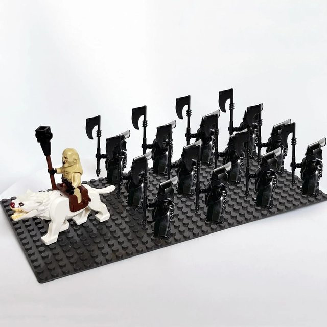 Burg Ritter Rohan Azog Orks Halbtier Menschliche Armee Elfen Wachen Römischer Soldat Minifigur Baustein Spielzeug, 13-teiliges Set, ab 14 Jahren - Bild 1