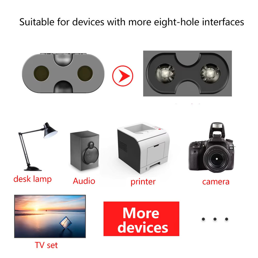 HONGPOE EU-Stromkabel C7 Verlängerungskabel in Schwarz für Samsung LG Sony TV-Monitor und Netzteil - Bild 3