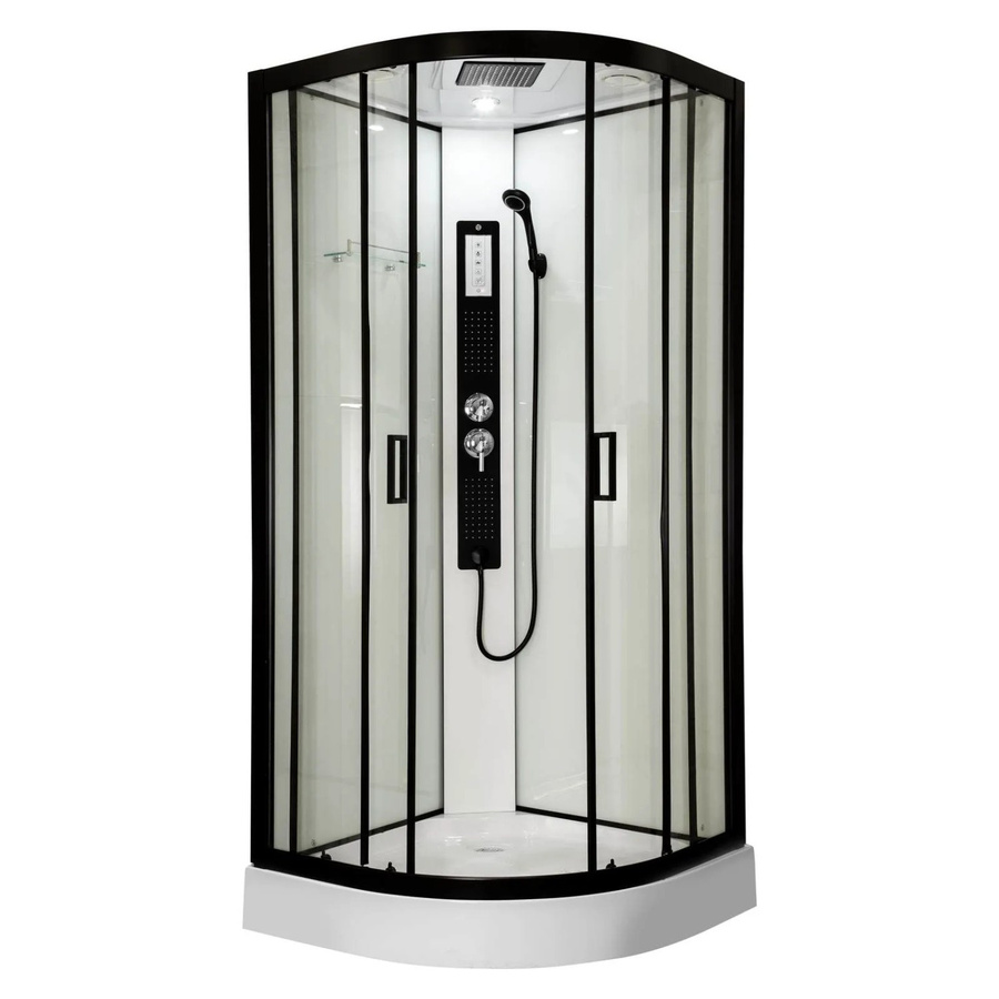 Kerra Hydromassagekabine Petrus Eckdusche mit Duschwanne, LED-Beleuchtung, B/T: 90 x 90 cm, Höhe: 215 cm - Bild 2