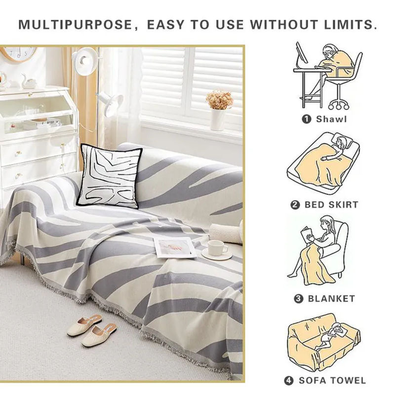 Universeller Sofabezug von Super Six in Beige, rutschfest und staubdicht, Breite: 180 cm, Tiefe: 130 cm - Bild 4