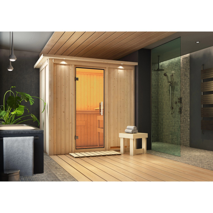 Karibu Sauna LED-Dachkranz in Braun - Bild 2