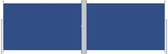 Furnicato Garten Seitenmarkise Blau aus Polyester mit automatischer Rückrollfunktion, B/H: 200 x 600 cm - Bild 1