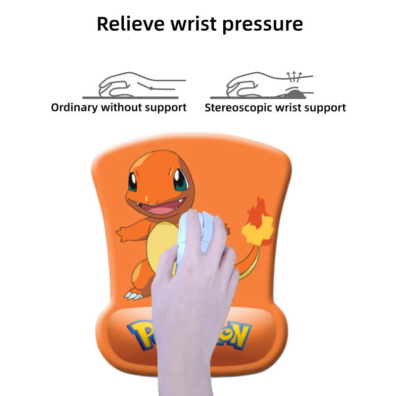 TAKARA TOMY Pokemon Kawaii Mauspad mit Handgelenkauflage und Anti-Rutsch-Funktion für Gaming und Büro - Bild 2