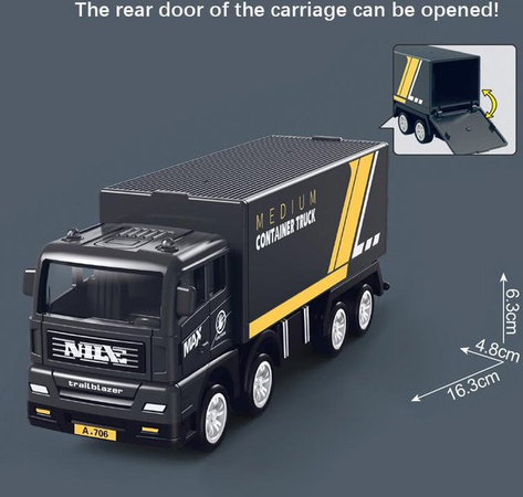 Fashnics Simulation Transporter Container LKW, Spielzeug Fahrzeug, 1:32, ab 4 Jahren