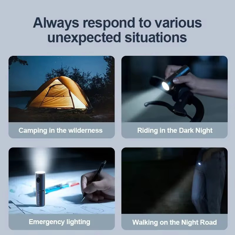 Philips SFL1126 LED Taschenlampe in Schwarz mit 4 Beleuchtungsmodi für Camping und EDC - Bild 5