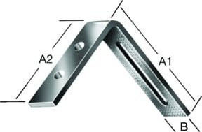 VORMANN Verstellwinkel aus verzinktem Stahl, Farbe: Silber, B/T/H: 80 x 65 x 20 mm, Materialstärke: 4 mm - Bild 1
