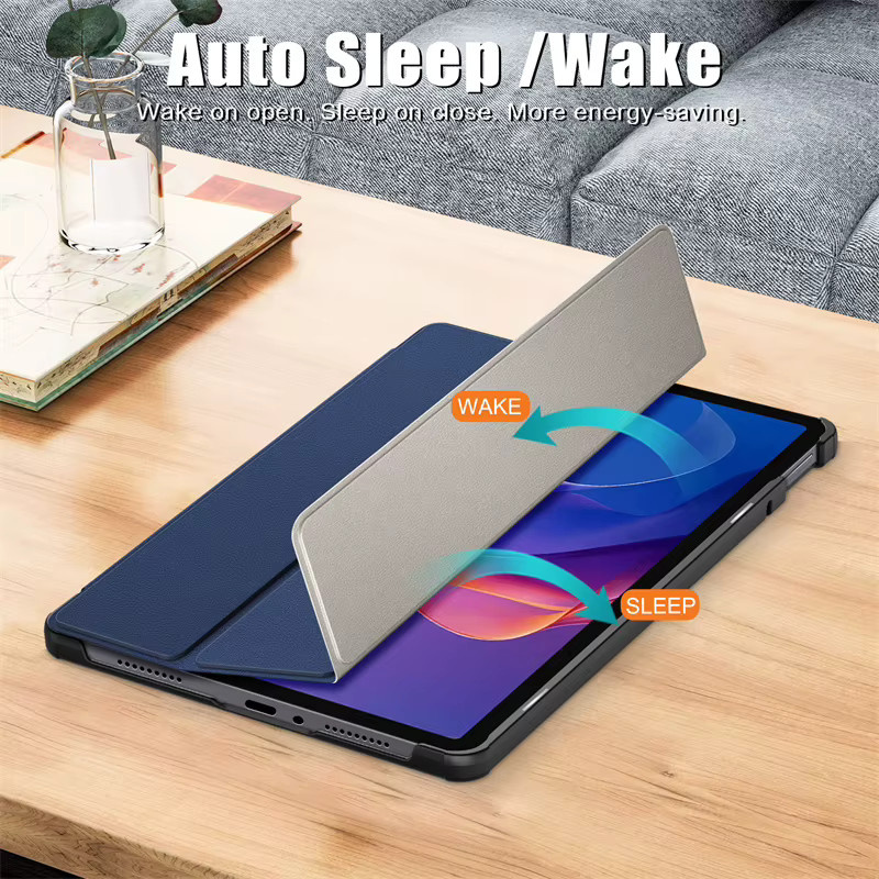 Xiaomi Redmi Pad 2 Hülle 11 Zoll Trifold Magnetische Smart Cover aus PU Leder in Schwarz - Bild 3