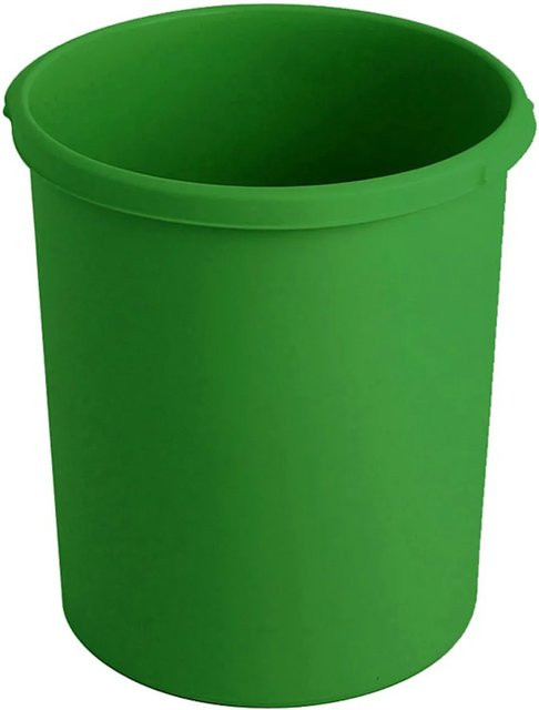 PROREGAL Klassischer Runder Papierkorb aus Kunststoff in Grün, Volumen: 30 Liter, H x Ø: 41 x 37,5 cm - Bild 1