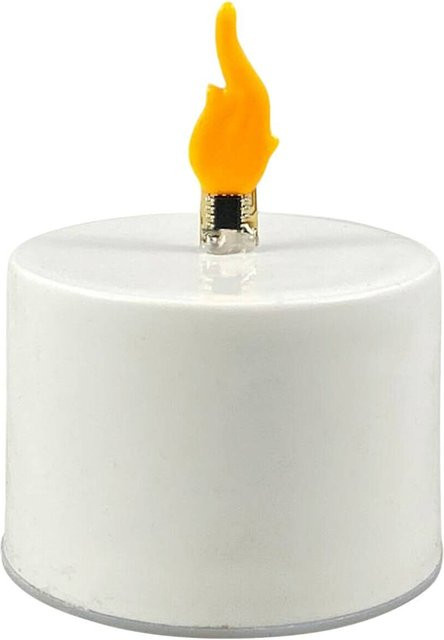 Concord LED-Teelicht weiß mit Timer und Flackereffekt, B/H/T: 6,5 x 8,0 x 6,5 cm - Bild 1