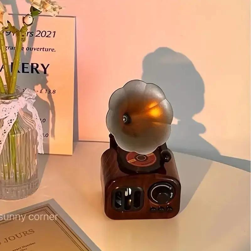 Retro Spieluhr Phonograph von Yiran Furniture in Braun als antike Nachahmung für Tisch und Schreibtisch - Bild 4