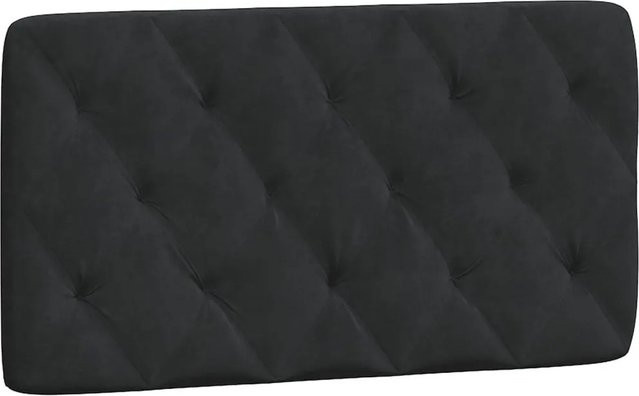 vidaXL Kopfteil-Kissen in Schwarz aus Samt mit Rauten-Heftung, Breite: 102 cm - Bild 1