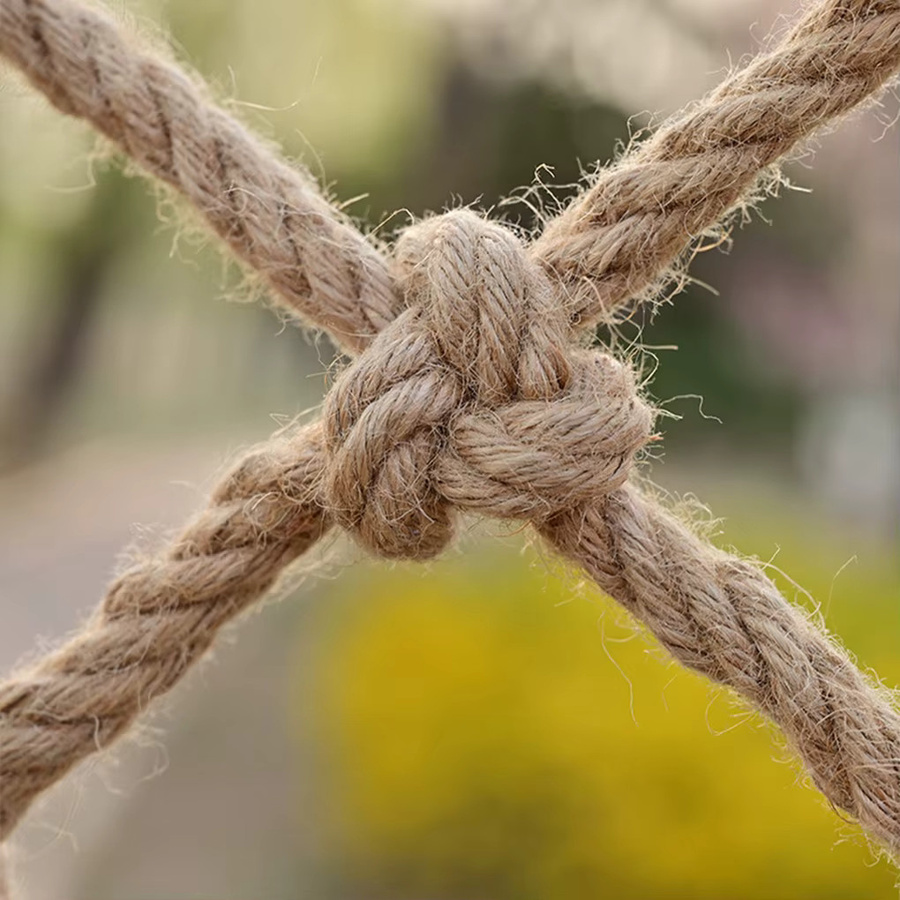 Handgefertigtes Sicherheitsnetz aus Jute für Kinder zum Klettern und als Treppenschutz, B: 4 m, T: 2 m - Bild 2
