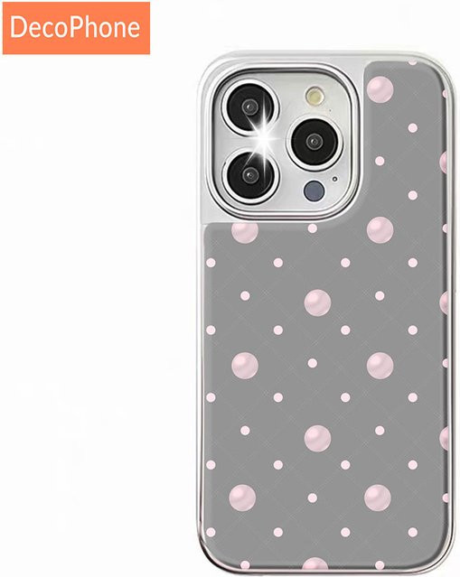 Hochwertige Hydrogel Handyhülle mit Perlen und Punkten für Samsung Galaxy S23 S24 S25 S26 Plus FE Ultra Edge in Silber und Grau - Bild 1