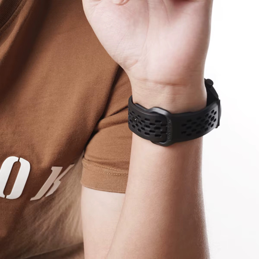 CAOWTAN Uhrenarmband Silikon, Schwarz, Unisex - Bild 3