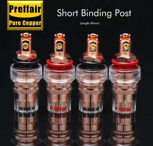 Preffair Reine Kupfer-Binding Posts Lautsprecheranschlüsse in Gold - Bild 1